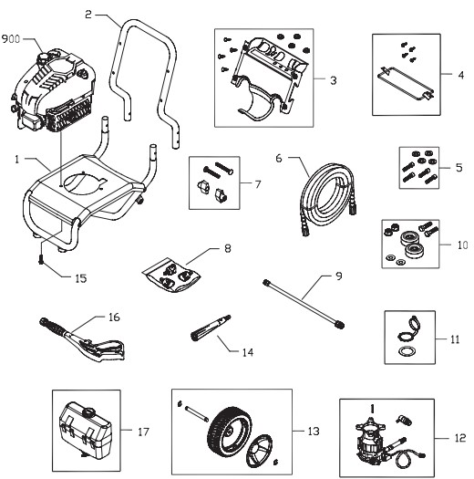 craftsman 020314-0 power washer replacement parts manual